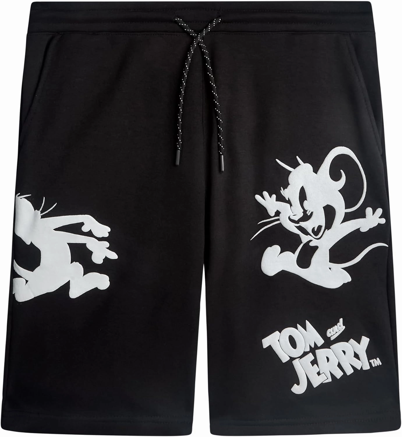 Southpole Tom and Jerry Mens Athletic Shorts - Lightweight Cotton Active Summer Pull-On Graphic Shorts for Men (Sizes: S-XL)