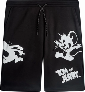Southpole Tom and Jerry Mens Athletic Shorts - Lightweight Cotton Active Summer Pull-On Graphic Shorts for Men (Sizes: S-XL)