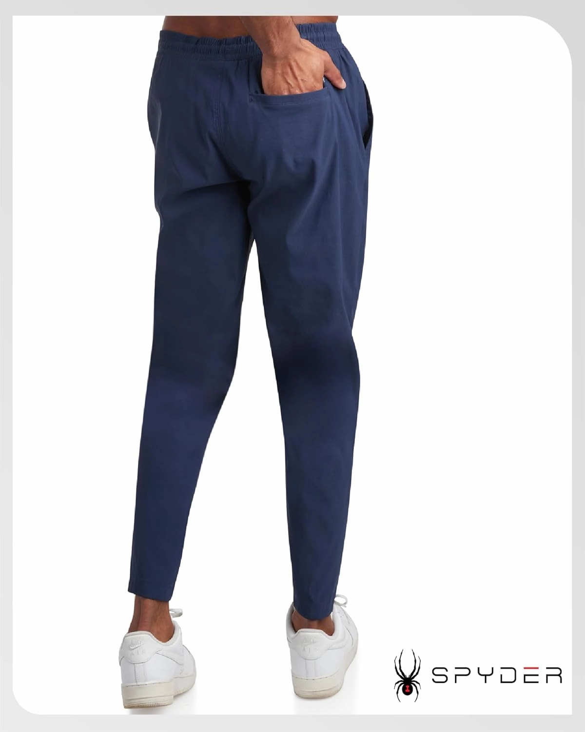 Spyder Mens Sweatpants - Athletic Nylon Stretch Pull On Workout Mens Jogger Pants with Drawstring and Pockets (Sizes: S-XL)