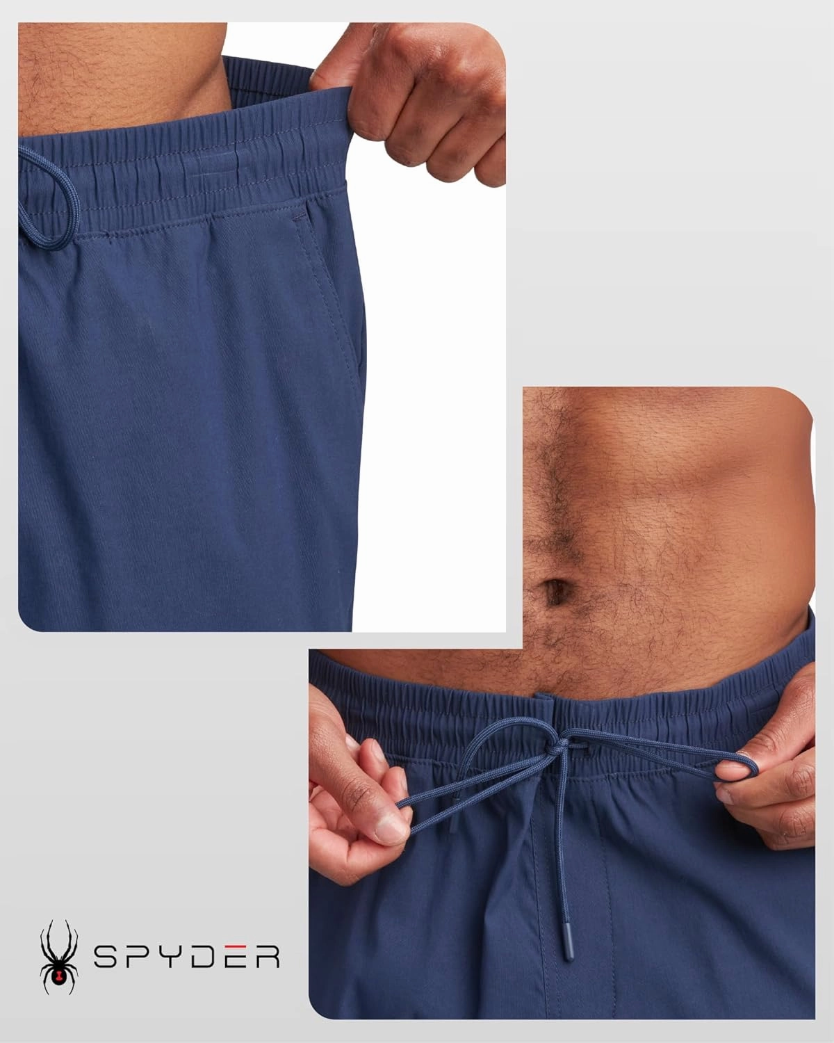 Spyder Mens Sweatpants - Athletic Nylon Stretch Pull On Workout Mens Jogger Pants with Drawstring and Pockets (Sizes: S-XL)