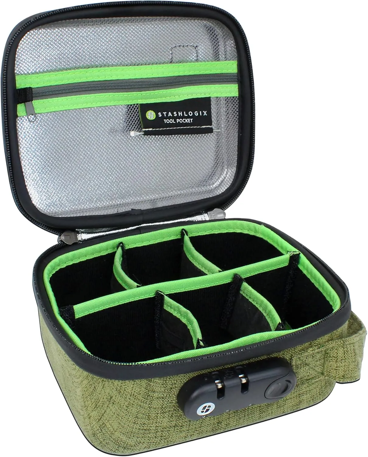 STASHLOGIX SMELL CONTROL BAG with Combination Lock Smell Free Storage Bag: The Silverton