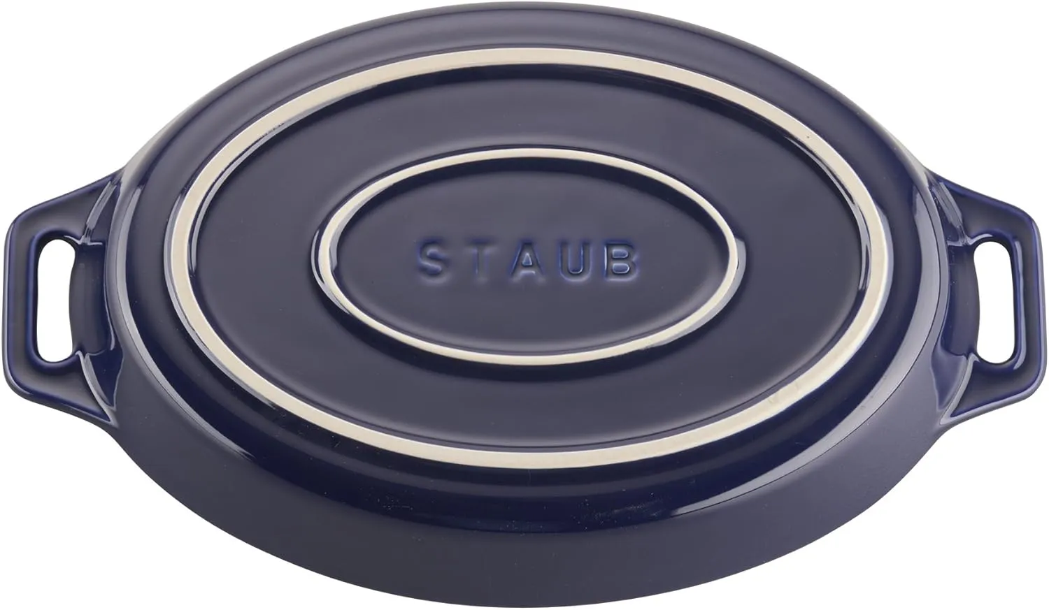 STAUB Ceramics Oval Baking Dish Set, 2-piece, Dark Blue