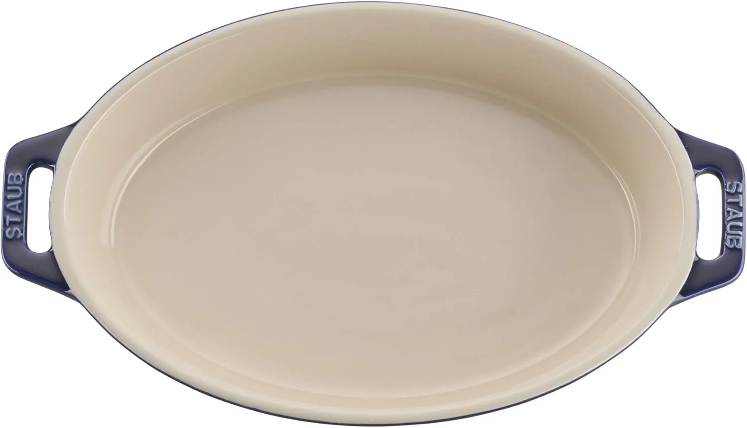 STAUB Ceramics Oval Baking Dish Set, 2-piece, Dark Blue