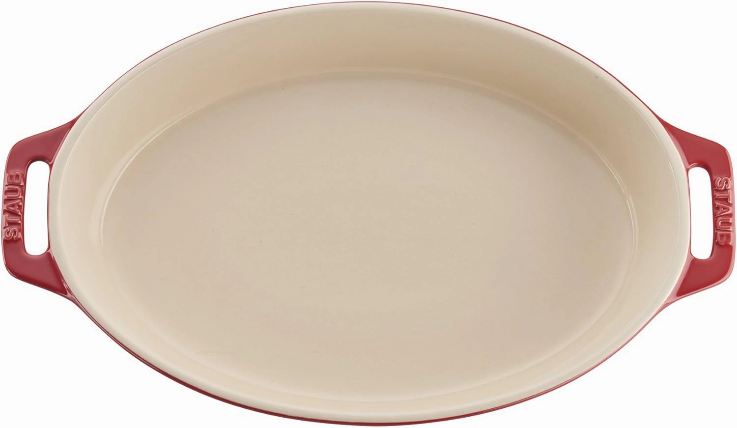 STAUB Ceramics Oval Baking Dish Set, 2-piece, Cherry