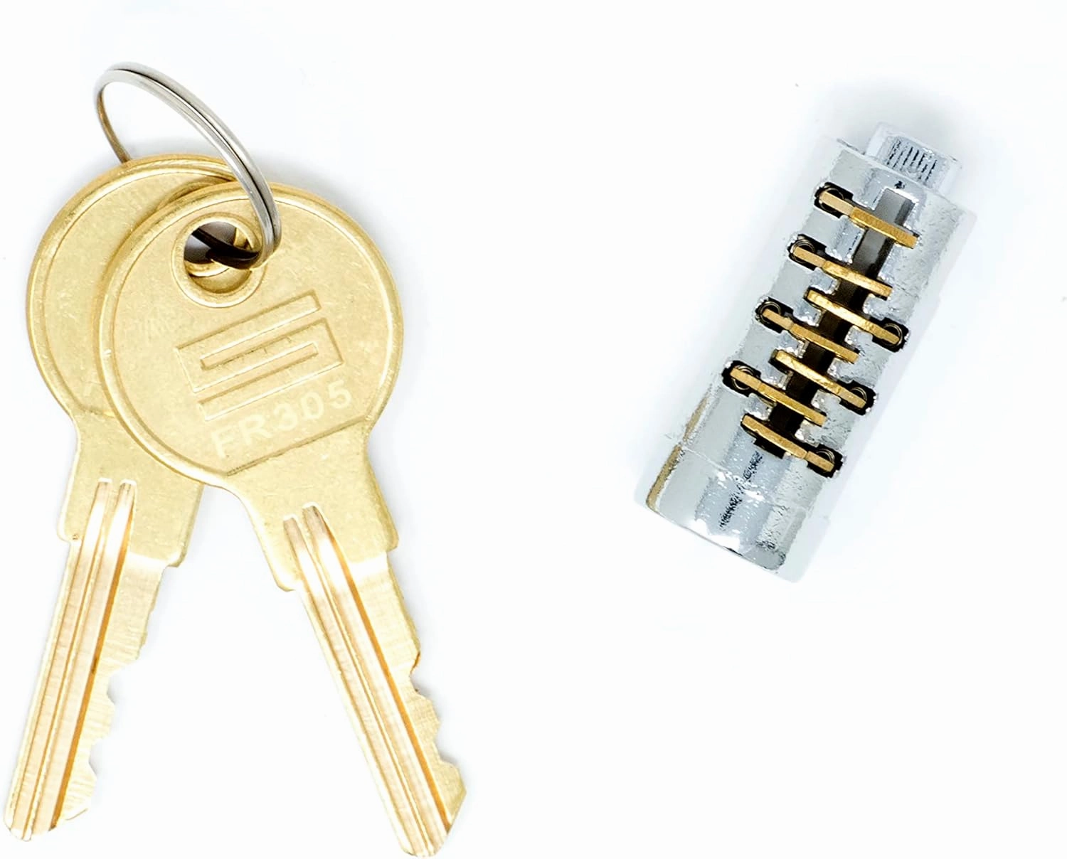 Steelcase FR402 Lock Core Kit with 2 Keys - Chrome