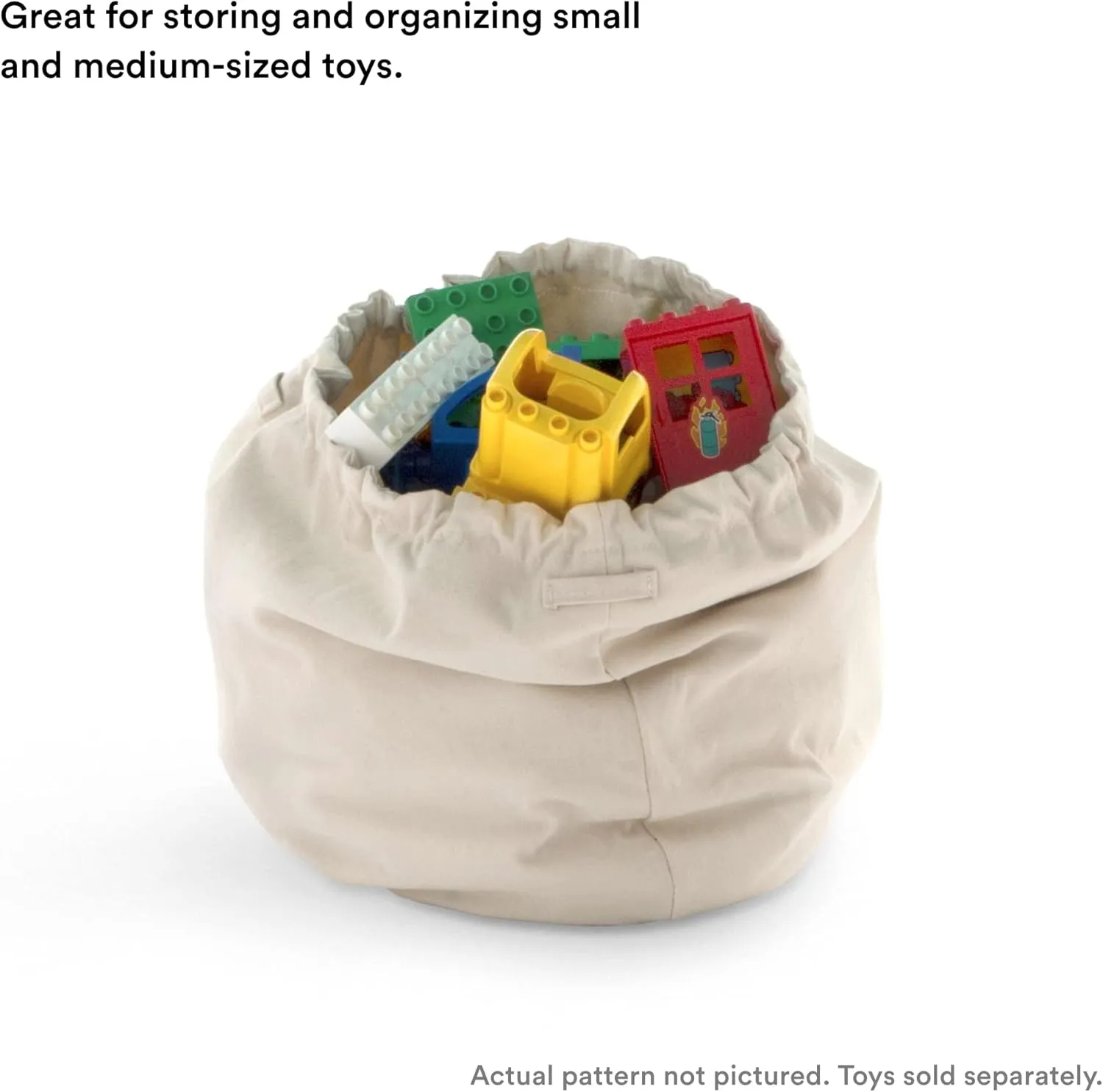 Stokke MuTable Cotton Bag, Tepees - Toy Storage Bag for Small to Medium-Sized Toys - Made of Soft Cotton - Lightweight, Easy to Carry