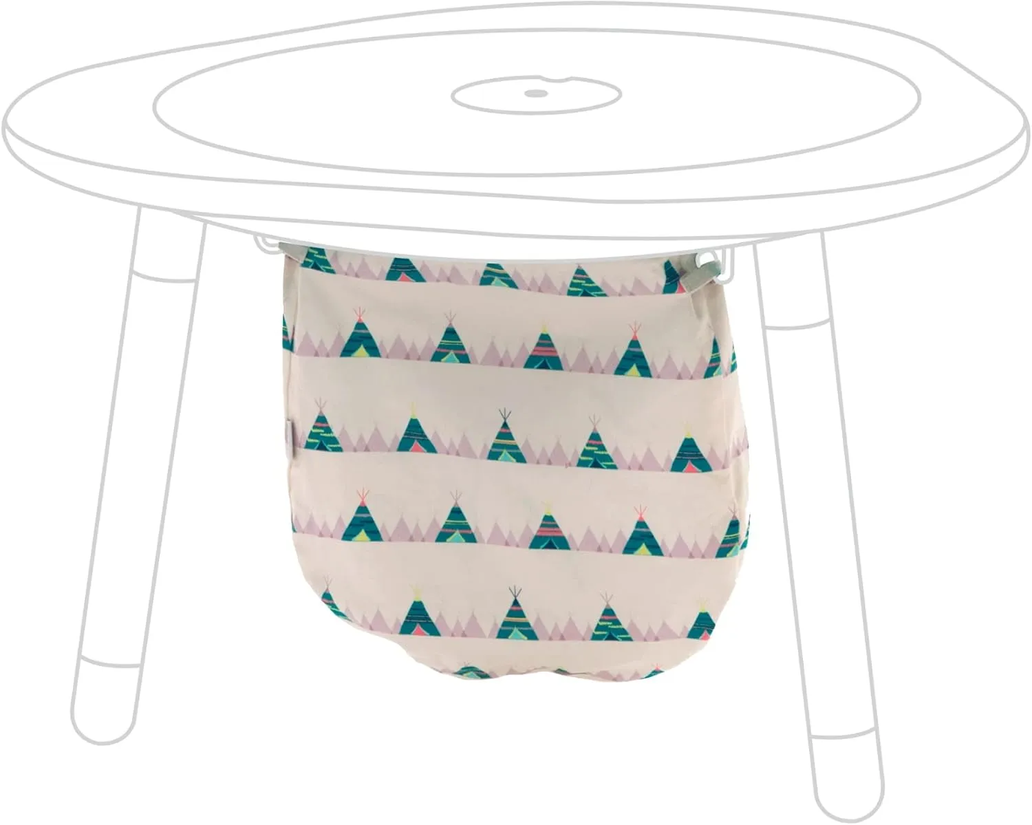 Stokke MuTable Cotton Bag, Tepees - Toy Storage Bag for Small to Medium-Sized Toys - Made of Soft Cotton - Lightweight, Easy to Carry