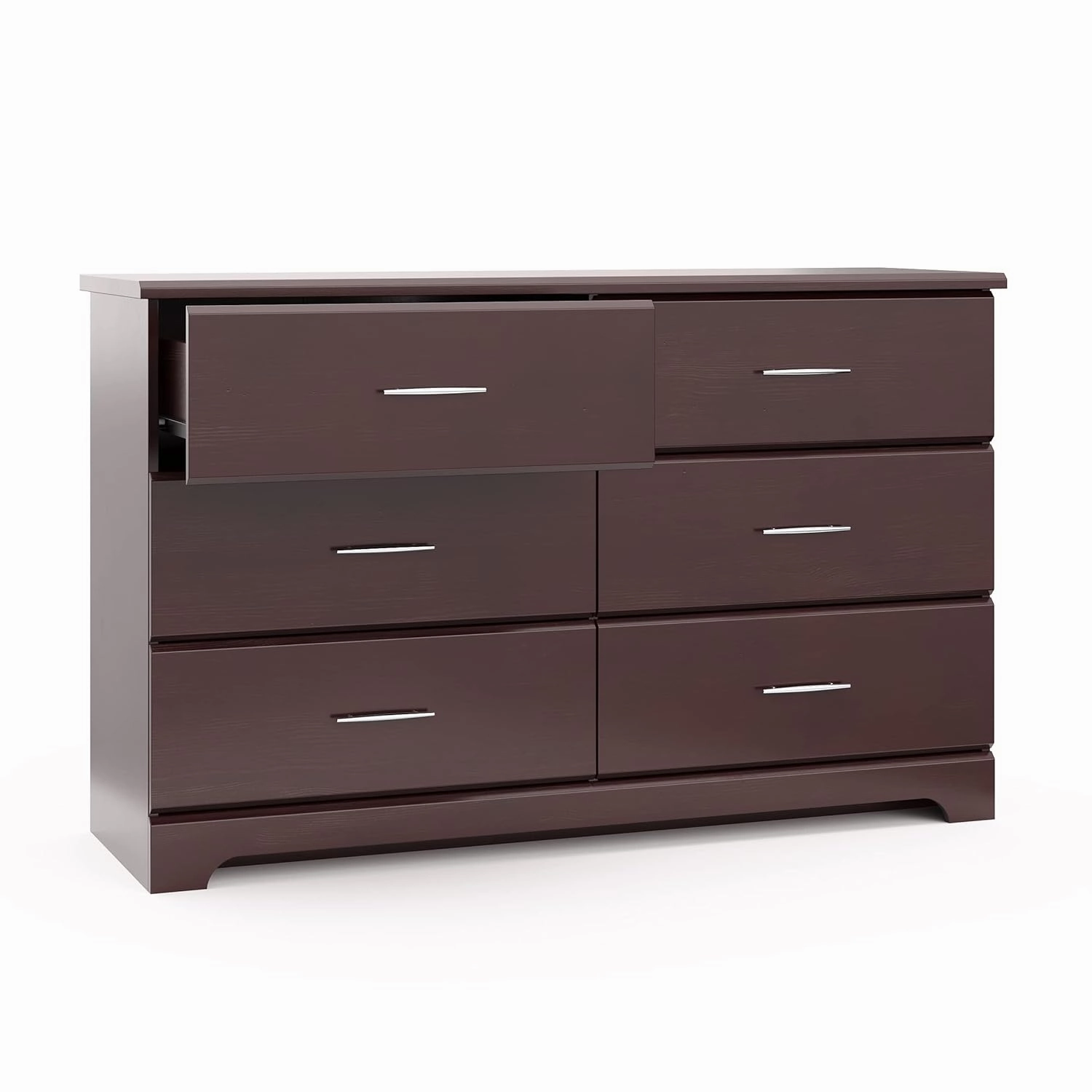 Storkcraft Brookside 6-Drawer Dresser (Espresso) – GREENGUARD Gold Certified, Nursery & Kids Storage, Nursery Essentials, Kids Room Storage, Durable Bedroom Dresser