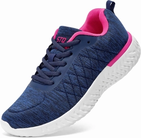 STQ Walking Shoes for Women Lace Up Lightweight Tennis Shoes