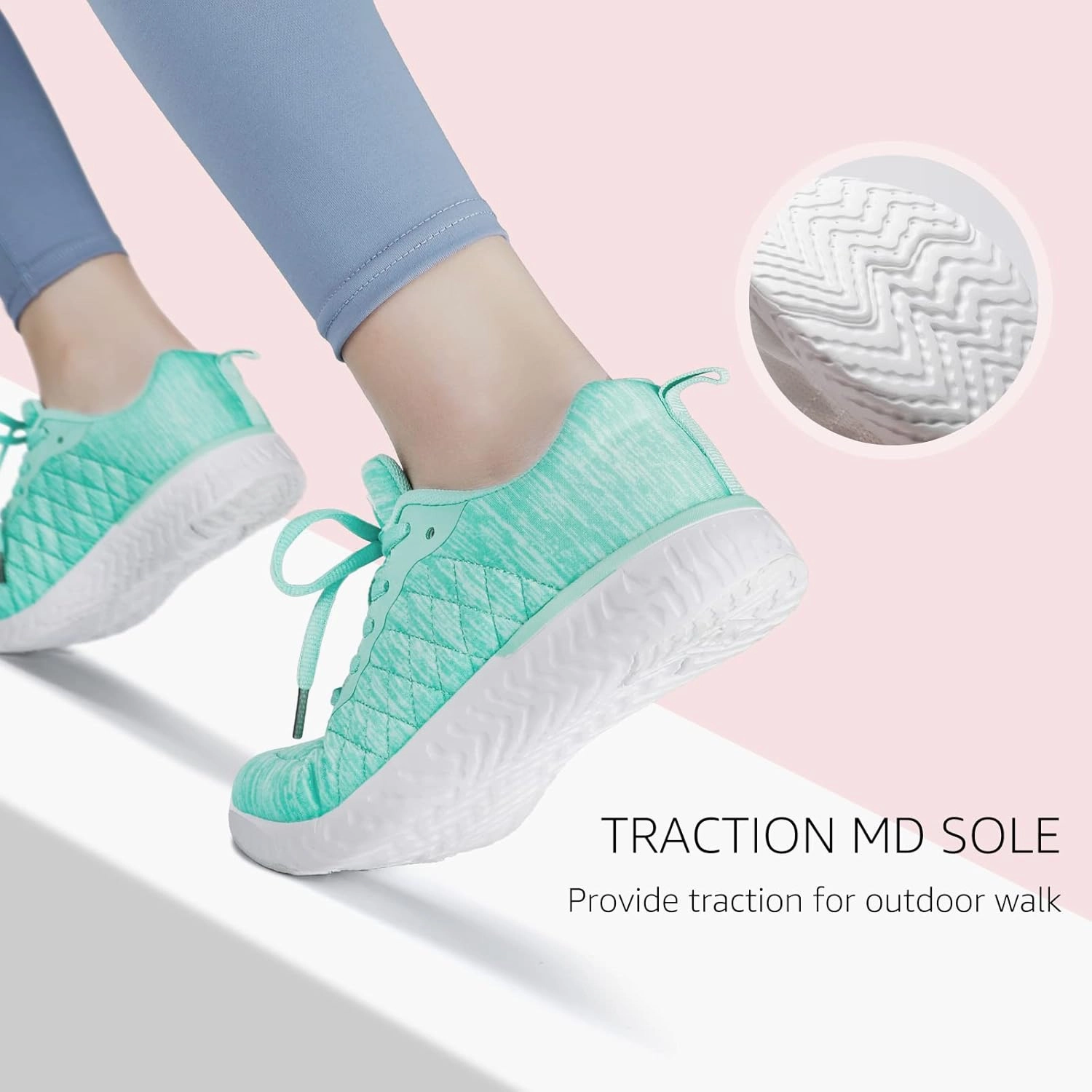 STQ Walking Shoes for Women Lace Up Lightweight Tennis Shoes