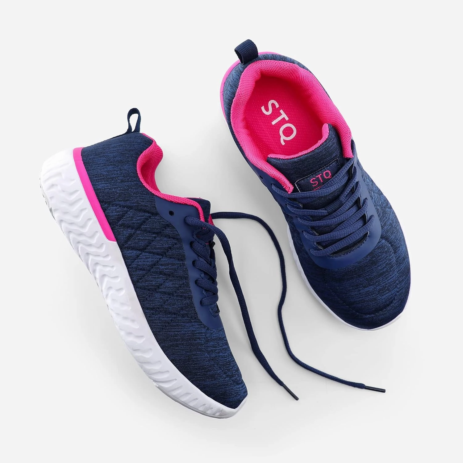 STQ Walking Shoes for Women Lace Up Lightweight Tennis Shoes
