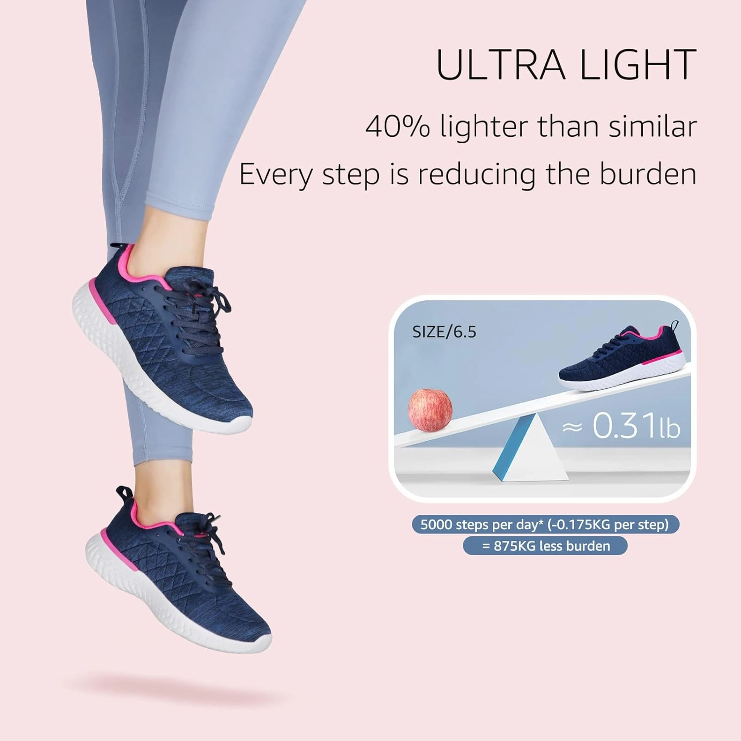 STQ Walking Shoes for Women Lace Up Lightweight Tennis Shoes