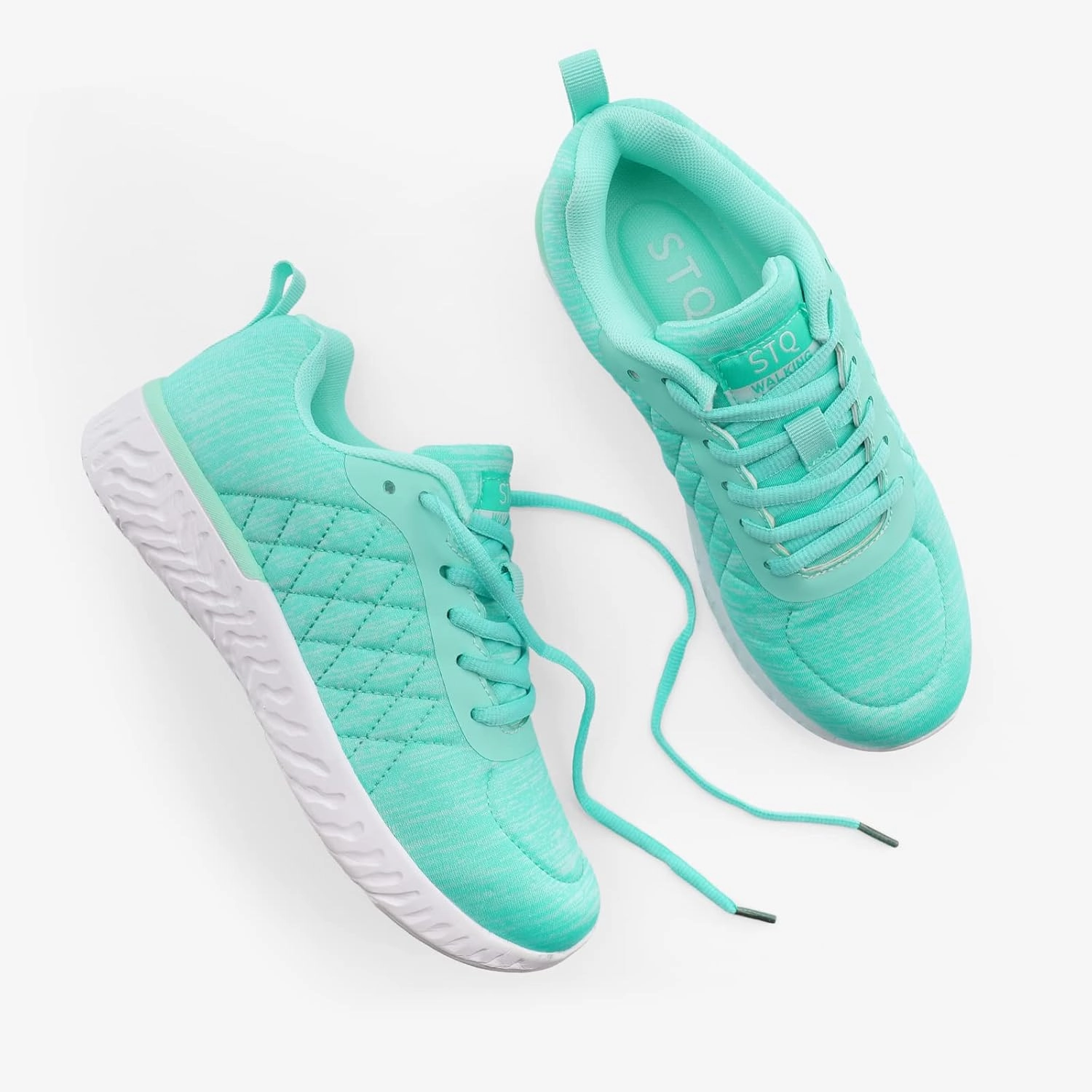 STQ Walking Shoes for Women Lace Up Lightweight Tennis Shoes