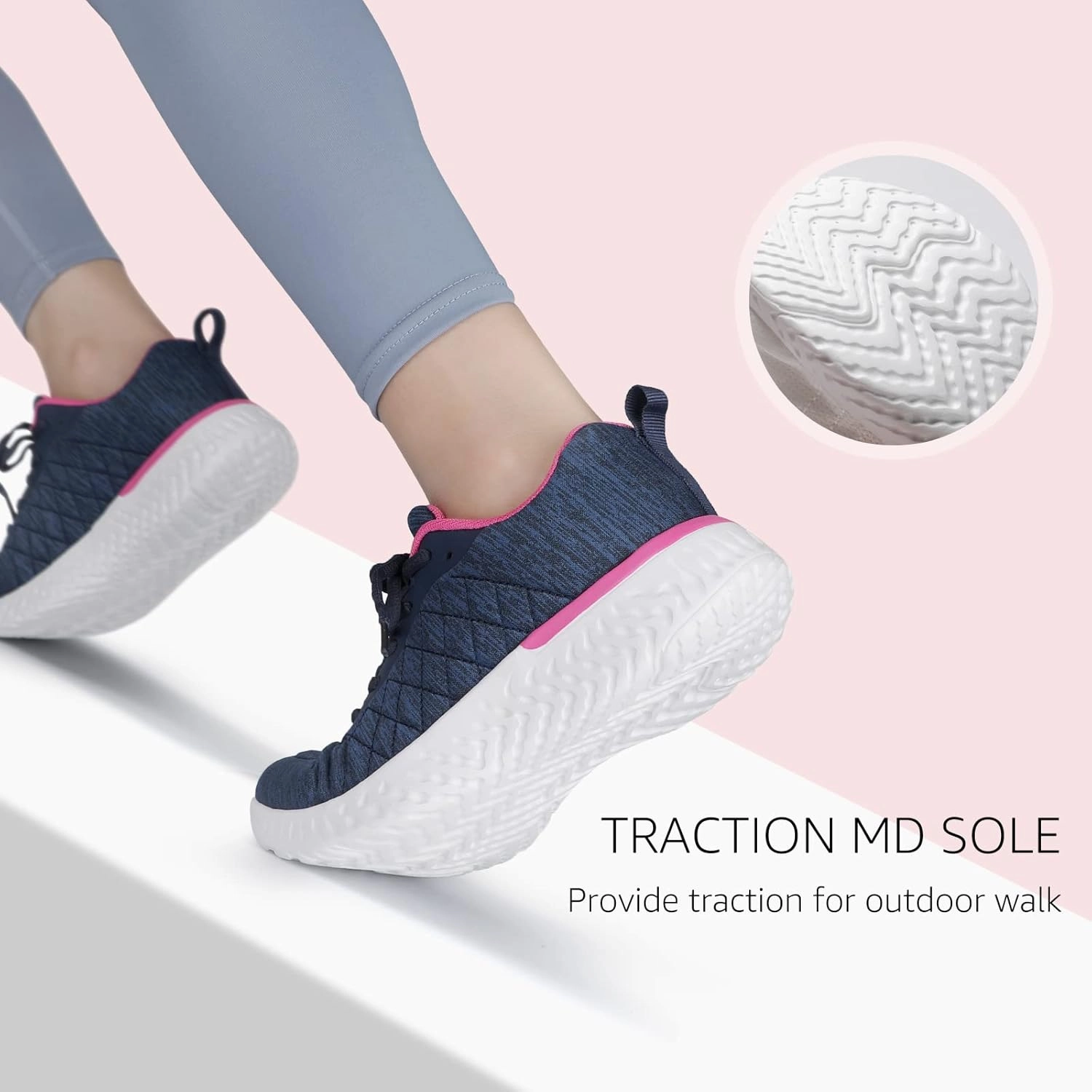 STQ Walking Shoes for Women Lace Up Lightweight Tennis Shoes