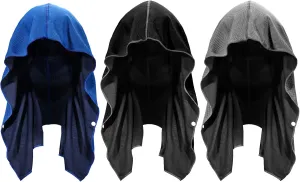 Sukeen Cooling Hoodie Towel 3 Pack, Quick Drying Absorbent Cooling Towels for Neck and Face, Sport Workout Camping Cycling Cooling Towel, Breathable Cooling Neck Wraps