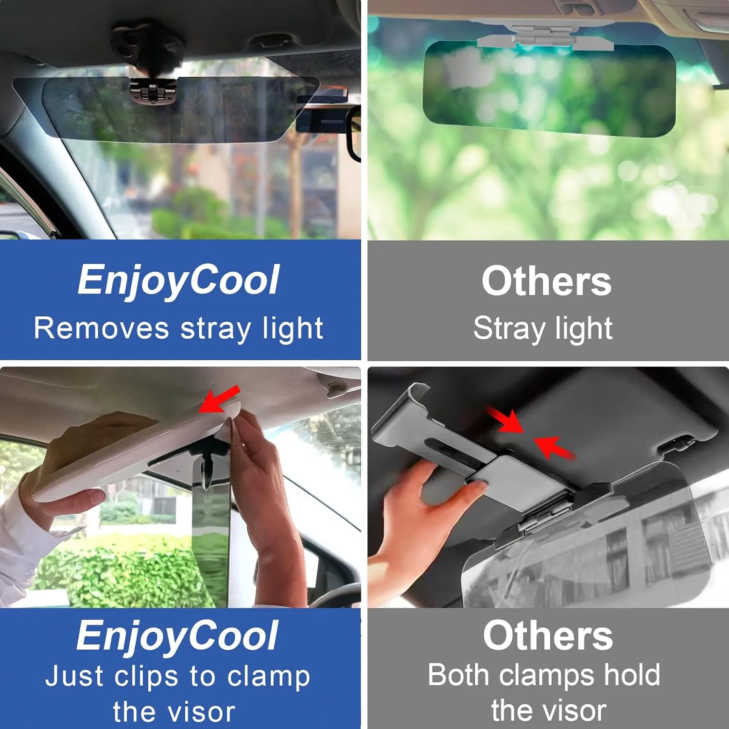 Sun Visor Extender for Car, Polarized Sun Visor for Car, Adjustable Cars Visor Extender Sun Blocker,Protect from Glare and Harmful Light(1PCS)