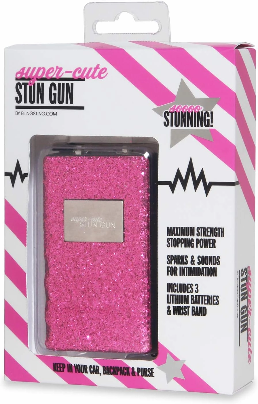 Super-Cute Mini Stun Gun for Women Self-Defense - High Voltage Pain-Inducing Shocks - Compact & Discreet with LED Flashlight - USB Rechargeable Battery - Stylish