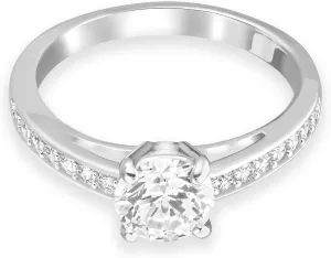 Swarovski Attract Round Ring Jewelry Collection, Rhodium Finish, Clear Crystals