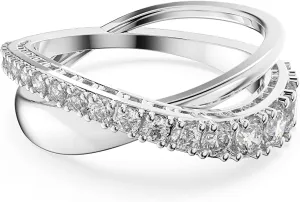 SWAROVSKI Twist Crystal Ring Jewelry Collection, Rhodium Tone Finish