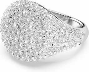 Swarovski Meteora Cocktail Ring, Clear Crystals, Rhodium Finished Metal
