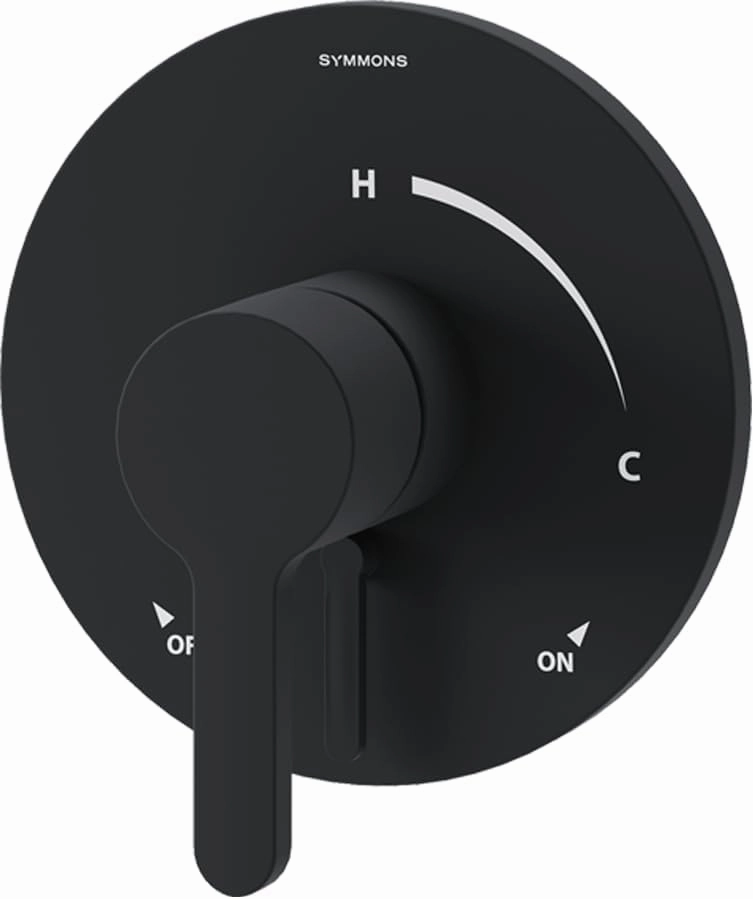 Symmons Solarity Wall Mounted Single Handle Shower Valve Trim in Matte Black (Valve Not Included)
