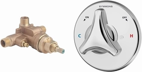 Symmons Temptrol Brass Shower Valve with Origins Polished Chrome Trim Kit