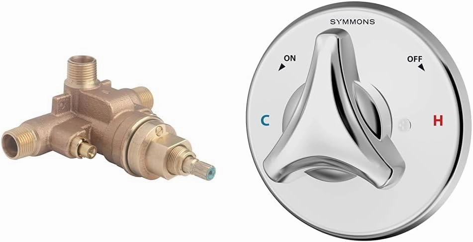 Symmons Temptrol Brass Shower Valve with Origins Polished Chrome Trim Kit