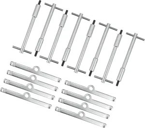 T-Shape Valve Cover Bolts Hold Down Kits Compatible for Chevy SBC 265 283 302 305 307 327 350 400, Durable Alloy Silver Tone Stylish Design
