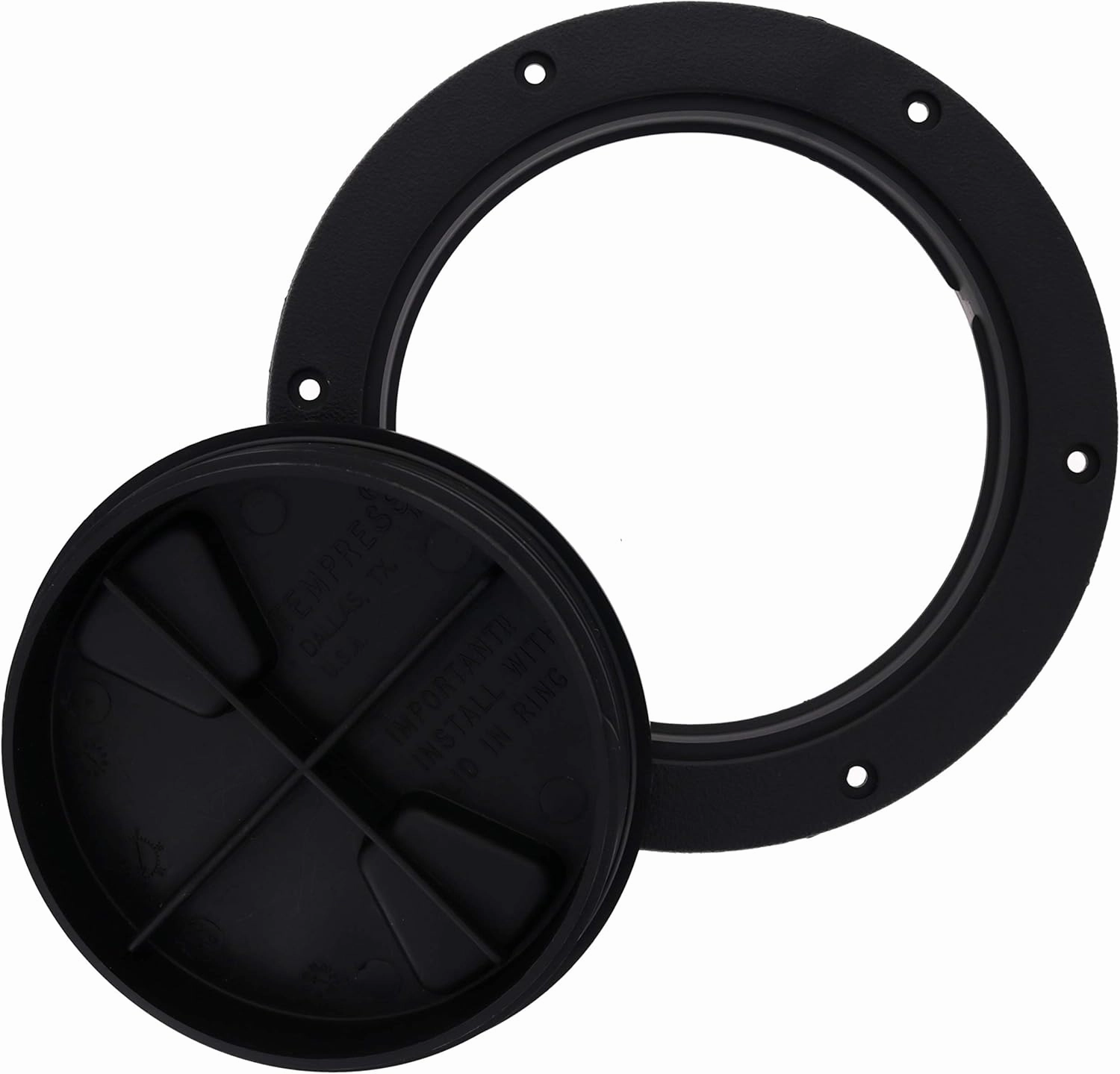 TCH Hardware 4" 6" 8" Black White Grey Round Deck Plate Inspection Hatch - Detachable Water Tight Lid Cover