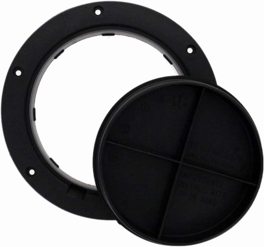 TCH Hardware 4" 6" 8" Black White Grey Round Deck Plate Inspection Hatch - Detachable Water Tight Lid Cover