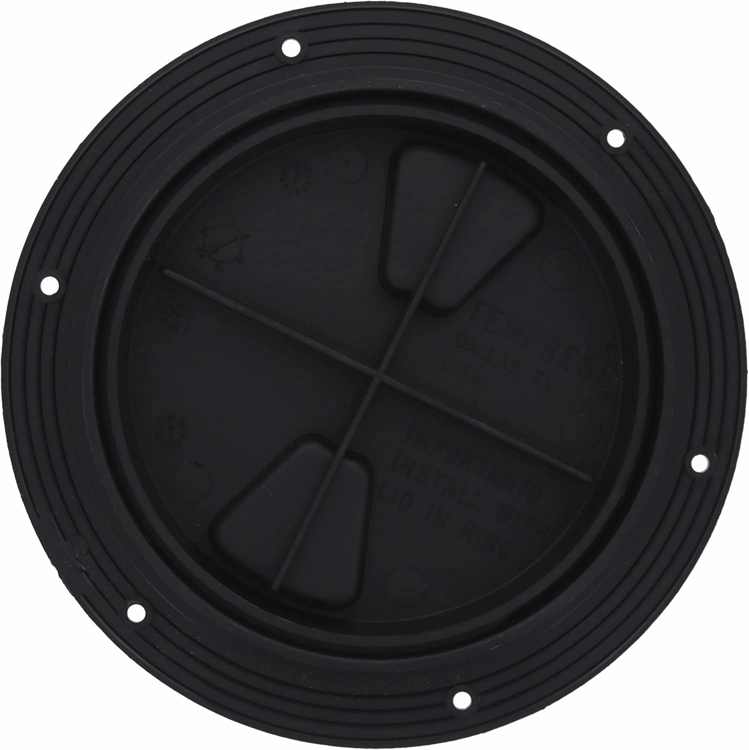 TCH Hardware 4" 6" 8" Black White Grey Round Deck Plate Inspection Hatch - Detachable Water Tight Lid Cover