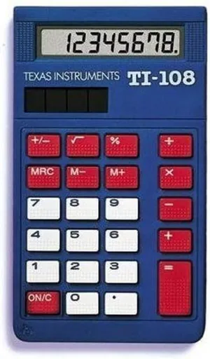Texas Instruments TI-108 Solar Power Calculator/Teacher’s Kit (set of 10)