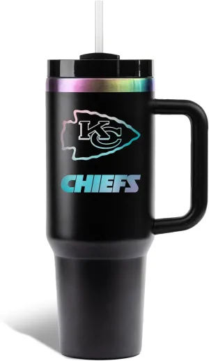 The Memory Company Officially Licensed NFL Game Day Tumbler - 40oz Stainless Steel Double-Wall Insulated Team Color Bling Cup with Team Logo, NFL Licensed Sports Travel Mug with Lid & Straw