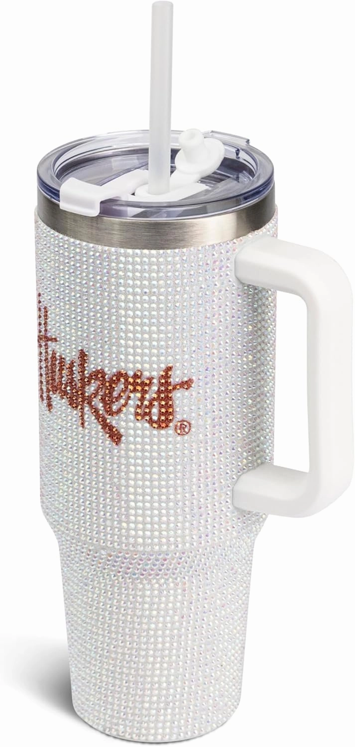 The Memory Company | Licensed NCAA 40oz White Bling Game Day Tumbler