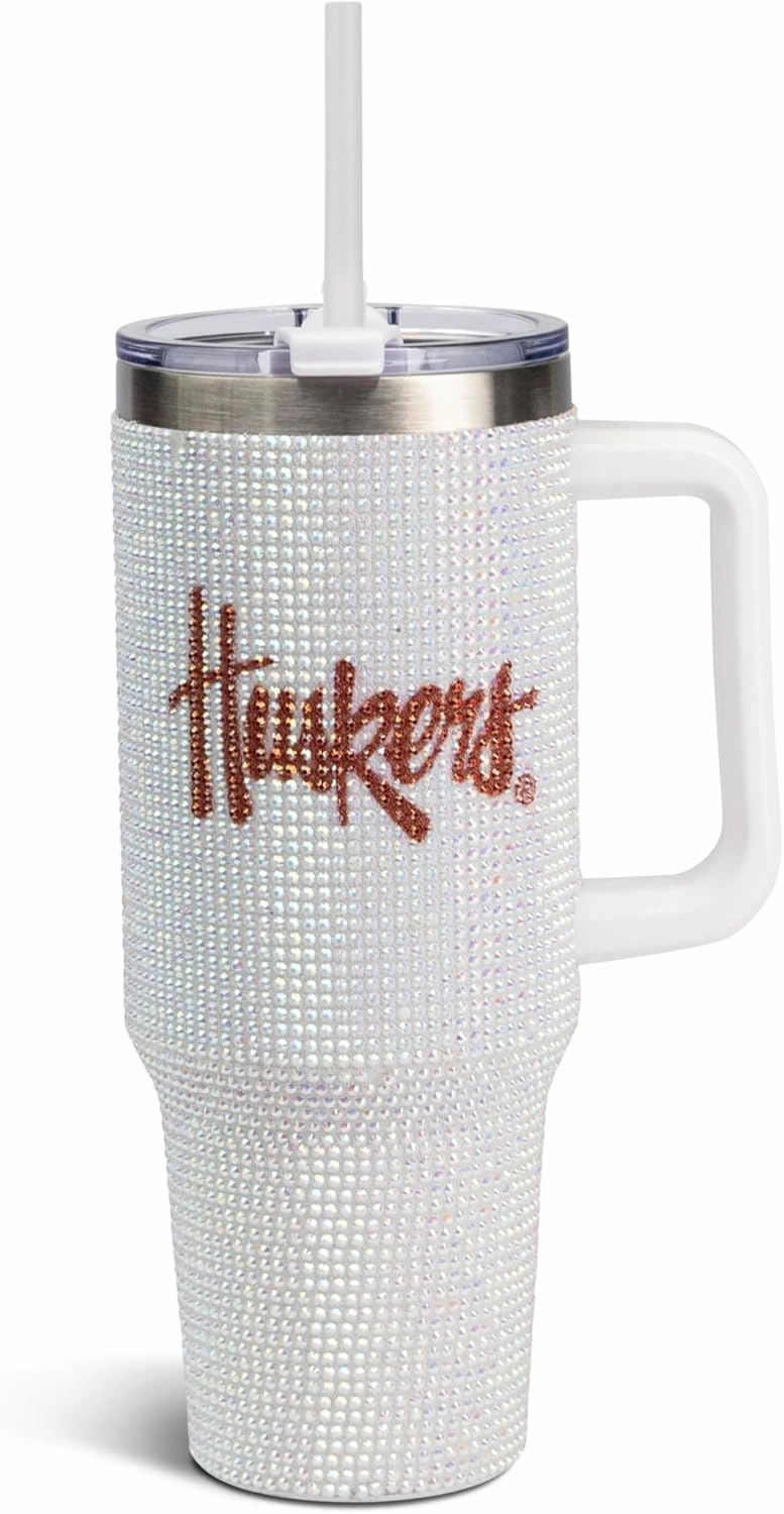 The Memory Company | Licensed NCAA 40oz White Bling Game Day Tumbler