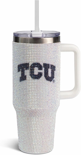 The Memory Company | Licensed NCAA 40oz White Bling Game Day Tumbler