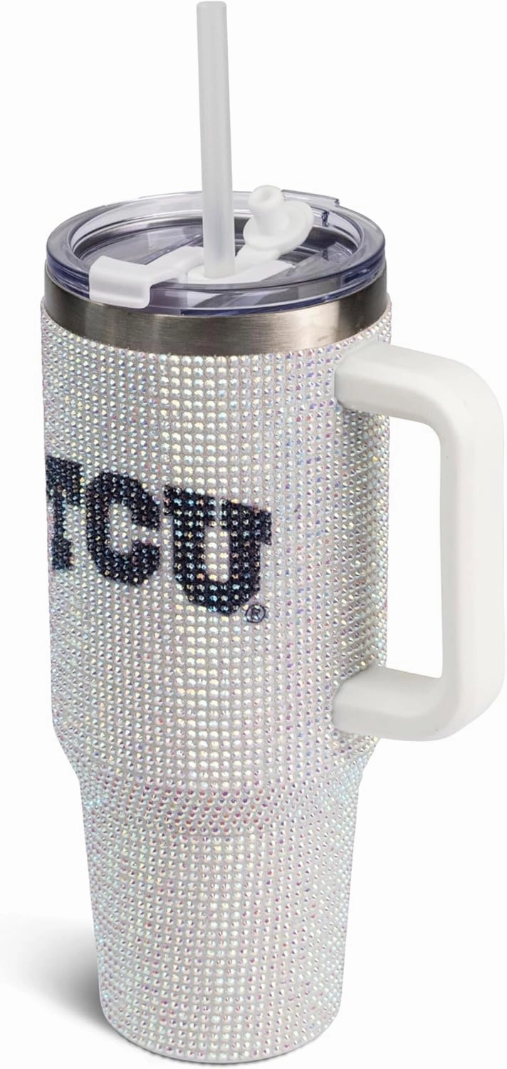 The Memory Company | Licensed NCAA 40oz White Bling Game Day Tumbler