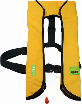Top Safety Adult Life Jacket with Whistle - Manual Version Inflatable Lifejacket Life Vest Preserver PFD for Boating Fishing Sailing Kayaking Surfing Paddling Swimming - Adjustable Life Saving Vest