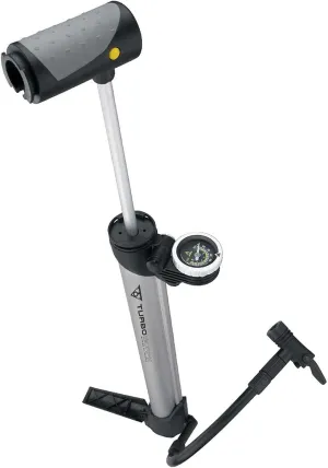 Topeak Turbo Morph Bike Pump with Gauge, Silver/Black