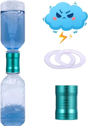 Tornado Maker, Weather Toys, Ultra-Light Aluminum Connecting Tube, Including 2 Empty Bottles, Watertight Tornado Toy, Suitable for Kids' Science Experiments (Green)