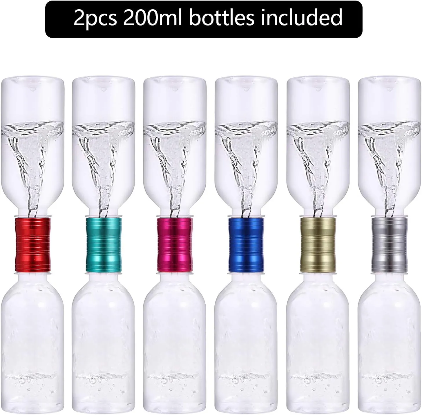 Tornado Maker, Weather Toys, Ultra-Light Aluminum Connecting Tube, Including 2 Empty Bottles, Watertight Tornado Toy, Suitable for Kids' Science Experiments (Green)