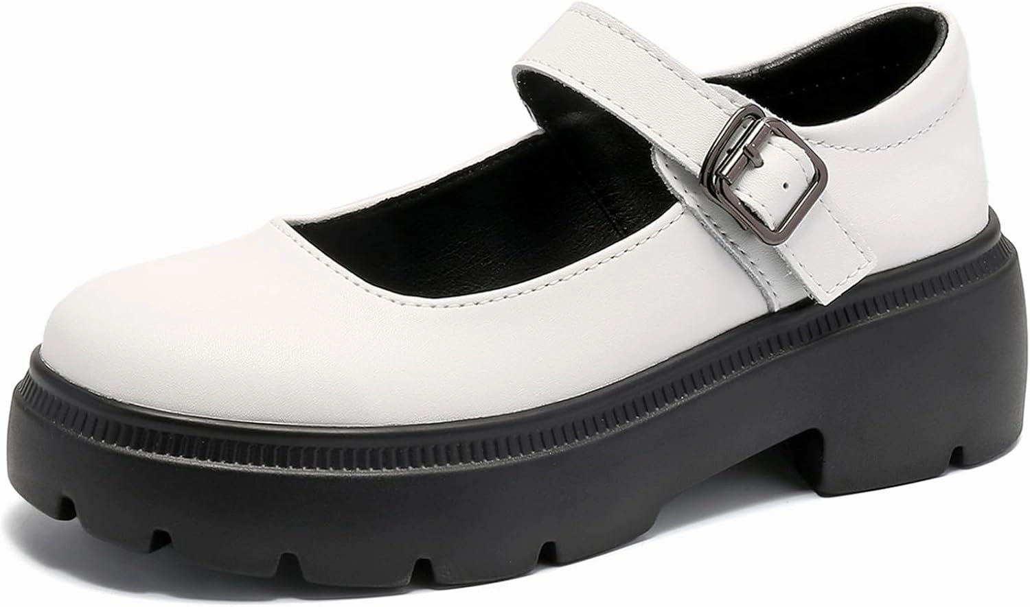 Touchmosees Women's Mary Janes Shoes Platform Dress Chunky Pumps Oxfords Low Heel Round Toe Ankle Strap Pumps Wedges Shoes