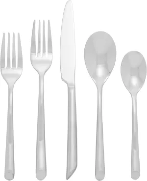 Towle Living Satin Wave 20-Piece Forged Stainless Steel Flatware Set, Service for 4