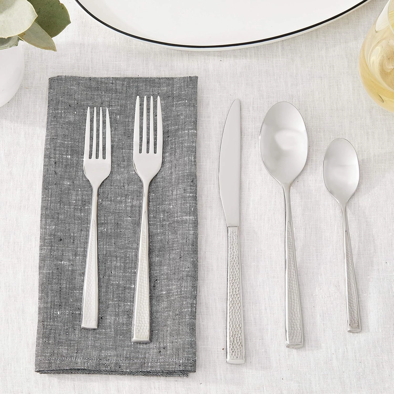 Towle Living 20-Piece Mea Forged Stainless Steel Flatware Set, Service for 4