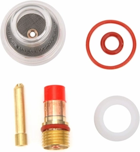 Transparent Glass Cup, Copper Collet Body, High Reliability, for WP-17/18/26 Welding Torch Kit with Easy Installation, Argon Arc Welding (3.2mm)