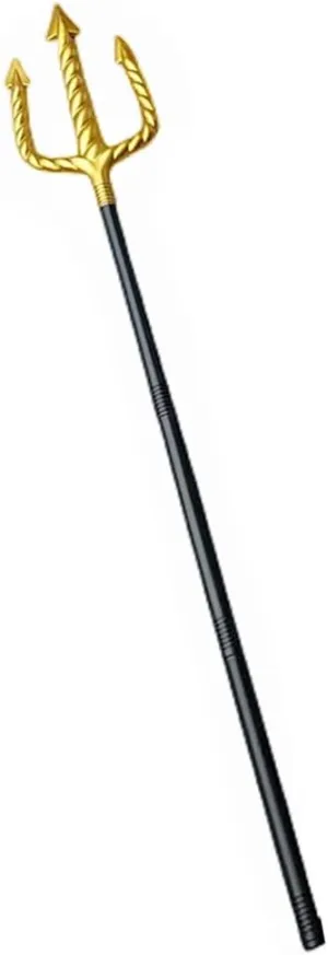 Trident Spear Toy 53 Inch Gold Poseidon Trident Plastic Halloween Costume Prop Adult Kids Role Play