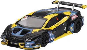 TrueScale Miniatures MINI GT 1/64 Lamborghini Huracan GT3 EVO Macau GP Macau GT Cup 2022 3rd Place Winner #4 Left Handle, Finished Product
