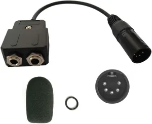 UFQ GA-AB aviation headset GA dual plugs to Airbus XLR 5 pin male adapter GA twin connectors to 5 pin male airbus XLR connector aviation headset adapter free with super high density sponge with O ring