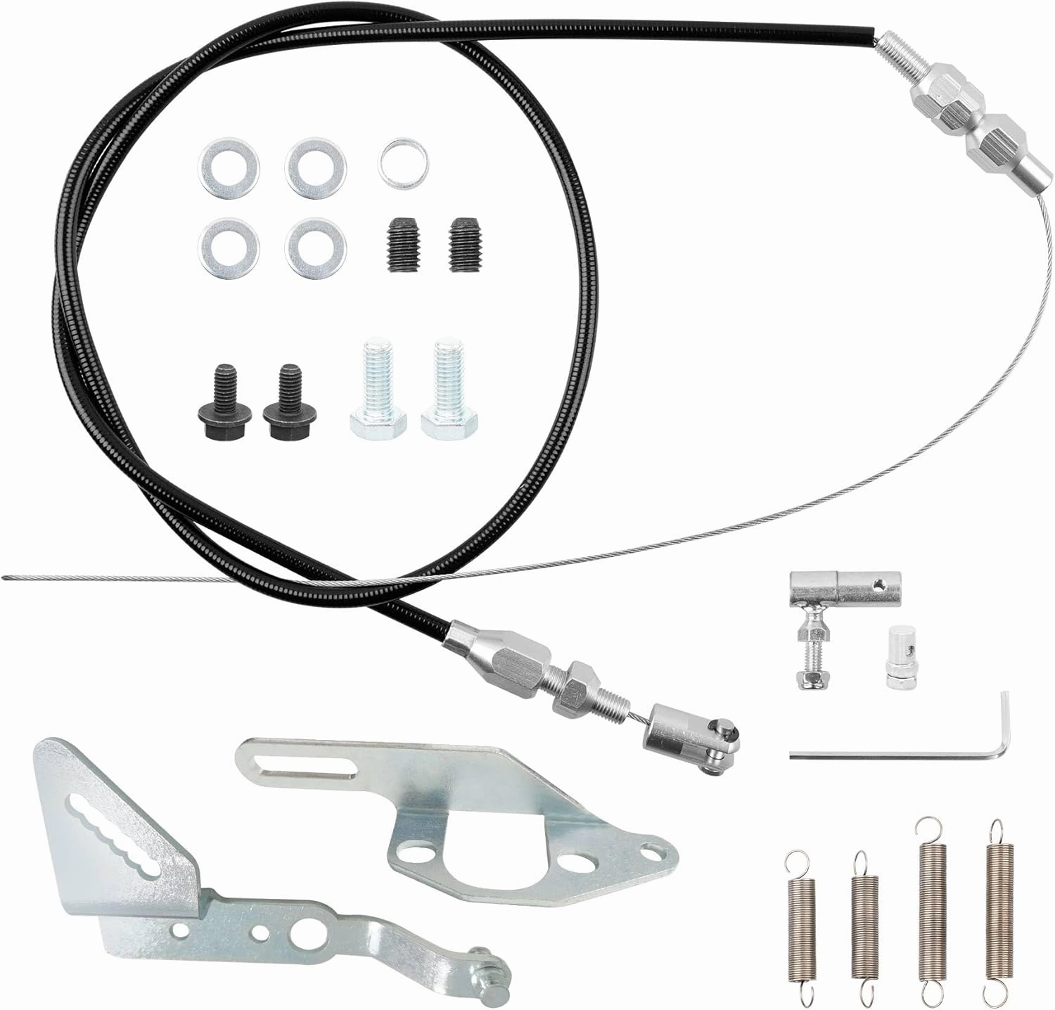 Universal P7100 Throttle Swap Kit with 60" Adjustable Cable & Mounting Brackets & Return Springs,Compatible with Dodge Cummins 5.9L diesel Engine 12V 6BT 4BT
