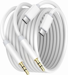 USB C to 3.5mm Audio Aux Jack Cable, 2Pack [3.3ft] Type C to 3.5mm Headphone Car Stereo Cord for iPhone 16/15 Pro Max Plus,Samsung Galaxy S24 S23 S22 S21 Note 20, Pixel 9 8 XL, iPad Pro